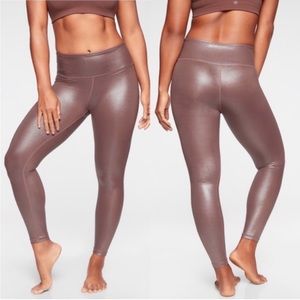 Athleta Elation High Rise Shimmer Metallic Tight Leggings